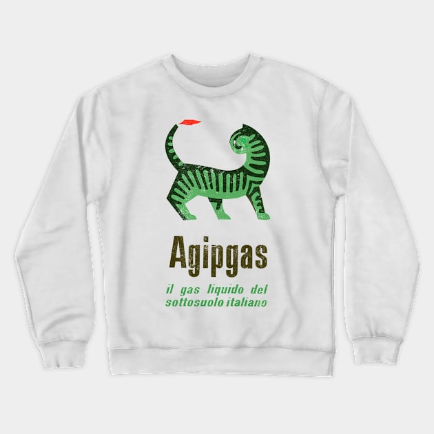 AGIP Gas / Faded Vintage Style Crewneck Sweatshirt by CultOfRomance